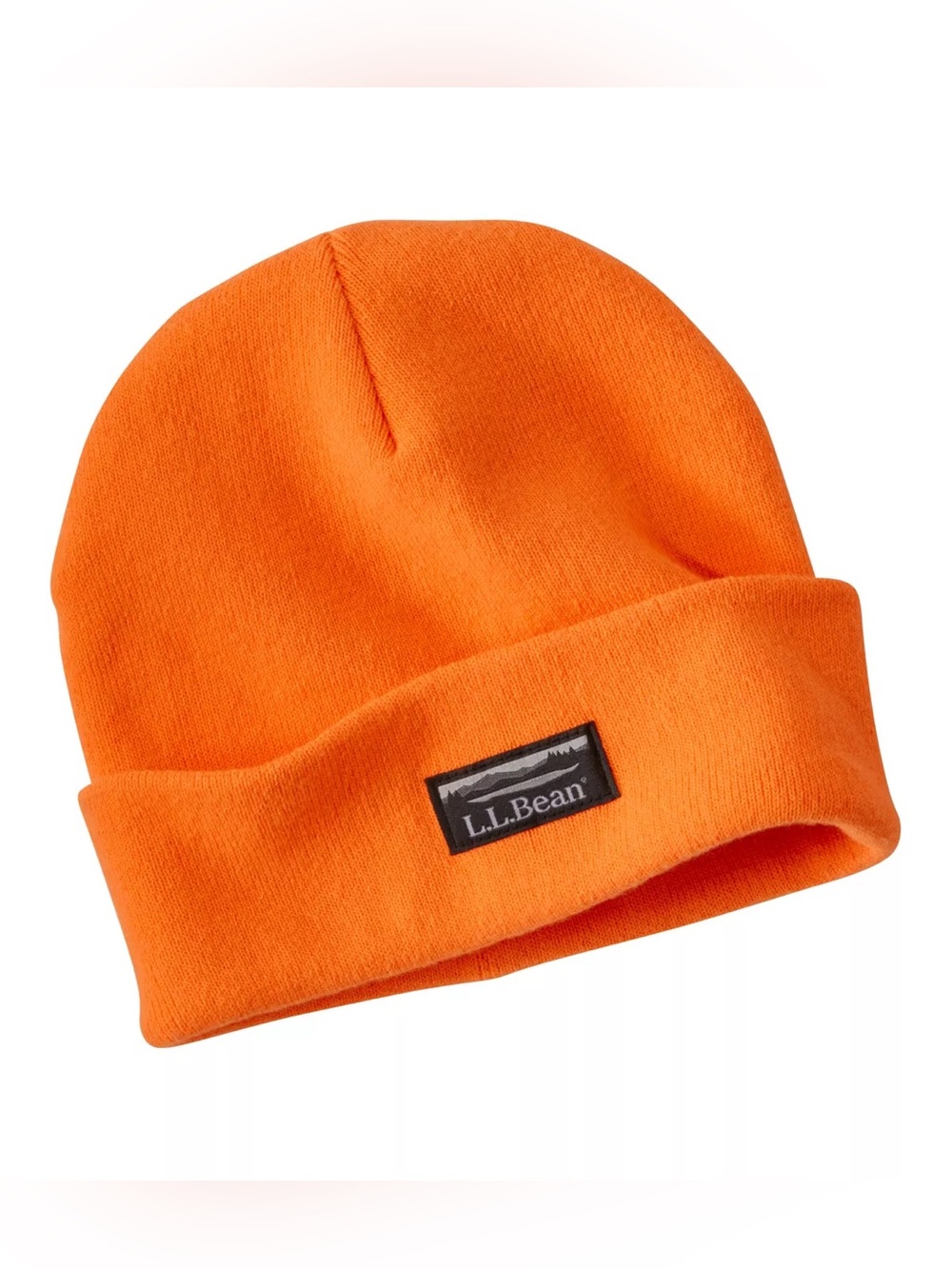L.L. BEAN Unisex Bright Orange Cuffed Beanie